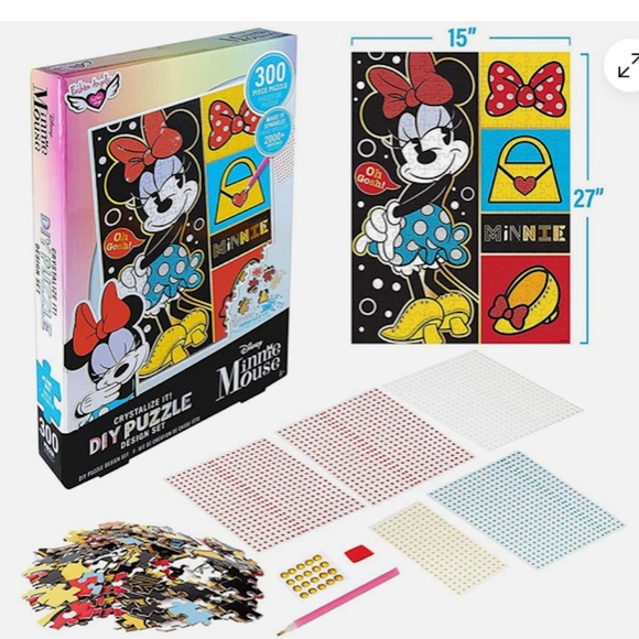 Disney Minnie Mouse Crystalize It! Puzzle / Diamond Art Design 300 piece set - Picture 2 of 6